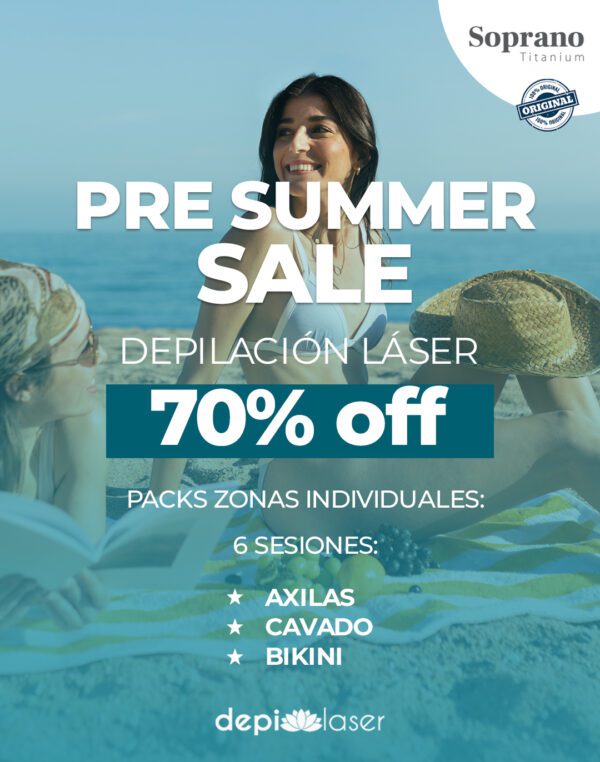 Packs PRE SUMMER SALE: 6 sesiones de Cavado o 6 sesiones de Axilas 6 sesiones de Bikini